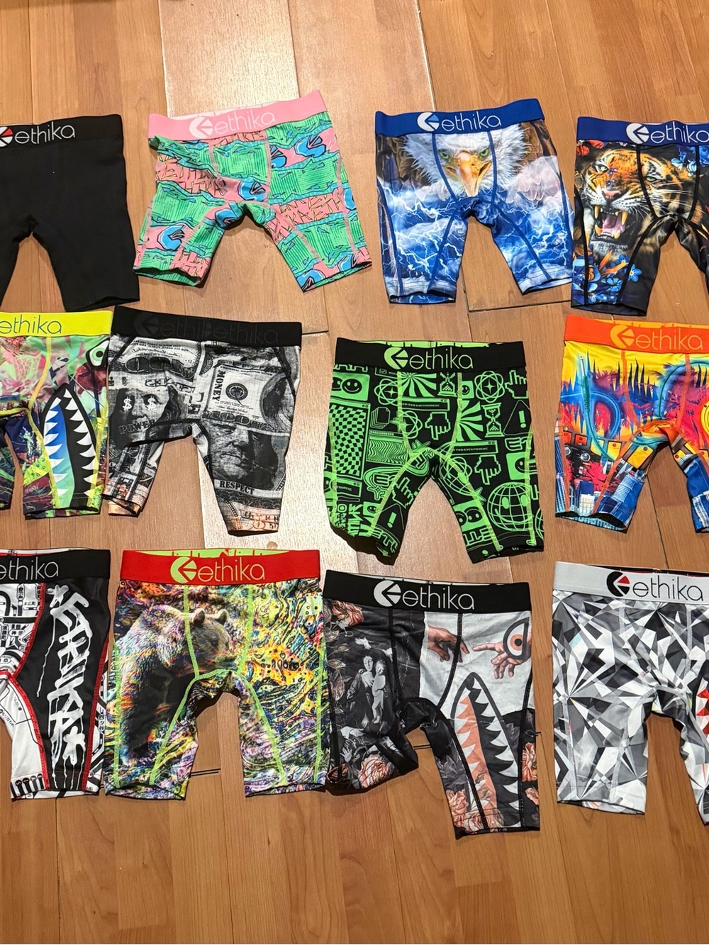 ethika Kids Multicolor Graphic Boxer Briefs - 12 pairs NWOT h2